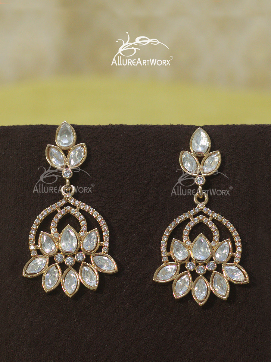Lotus Earrings(Light Rosegold)